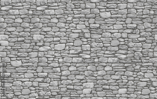 Dry stone wall masonry seamless texture map photo
