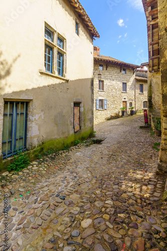 Alley in the medieval village Perouges