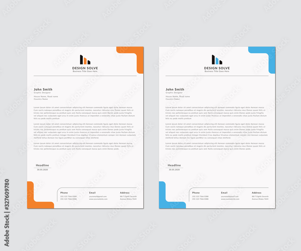 Letterhead Corporate Business Template Design