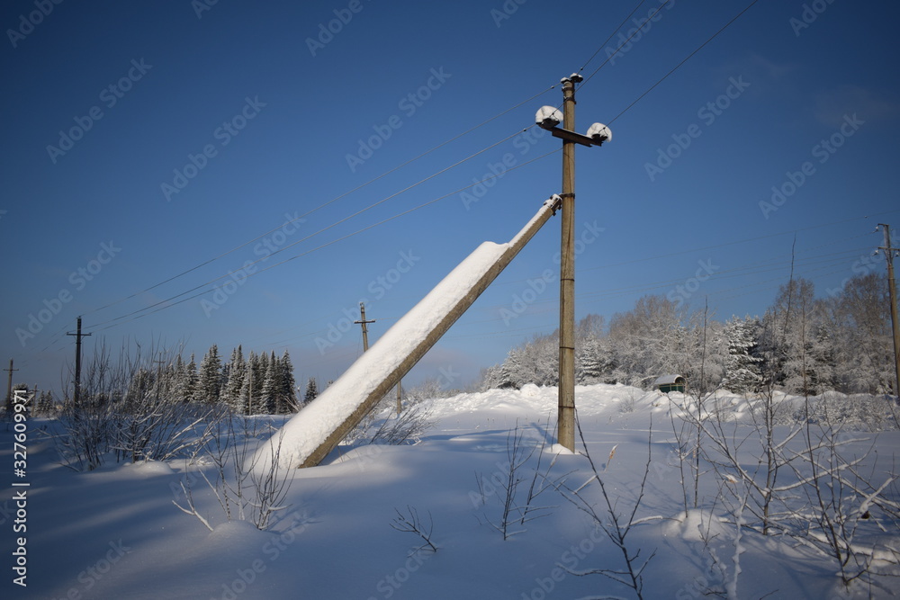 winter landscape with snowy trees and blue sky winter landscape with snowy trees and blue sky