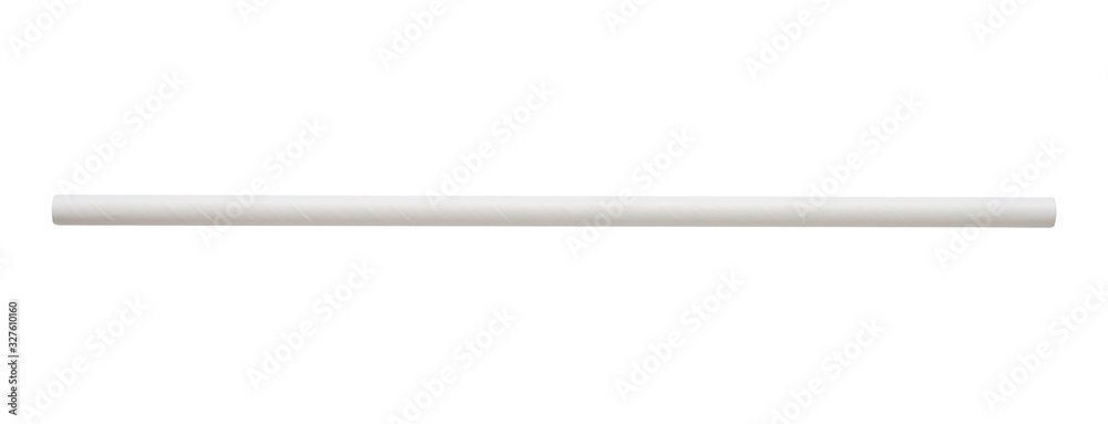 Biodegradable eco friendly white paper drinking straw isolated on white background Biodegradable eco friendly white paper drinking straw isolated on white background