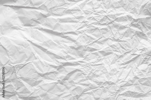 White crumpled paper abstract background texture