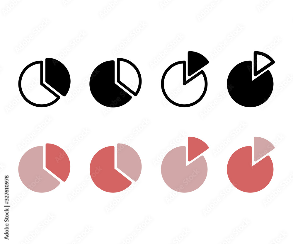 円グラフのアイコン グラフ 素材 ピクトグラム ピクト Stock Vector Adobe Stock