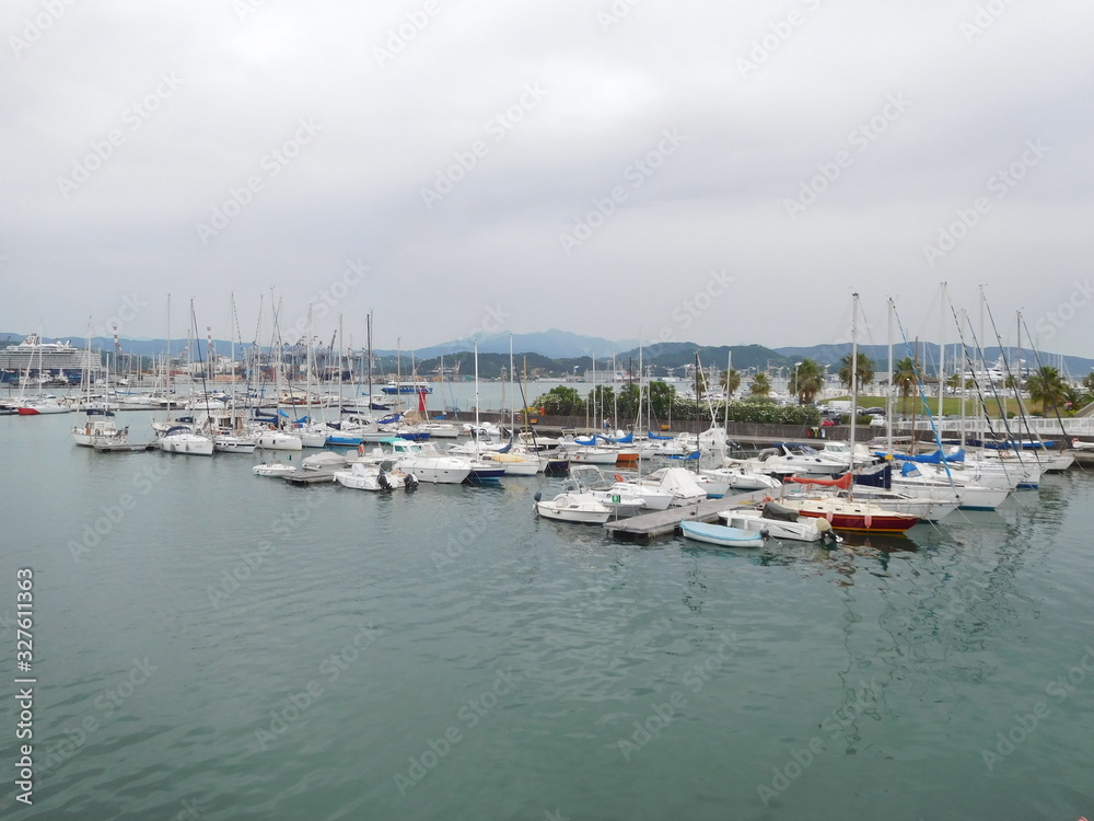 View over port in La Spezia, Italy