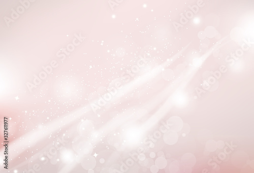 Wallpaper Mural White rose gold background, abstract Bokeh, stars and light ray, celebration sea