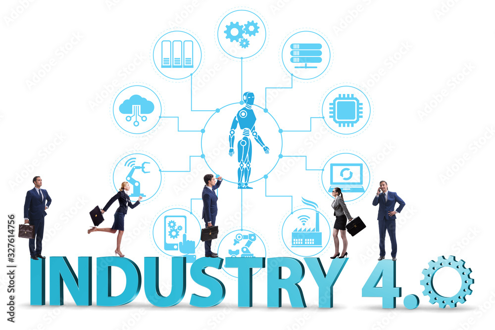 Modern industry 4.0 technical automation concept Modern industry 4.0 technical automation concept