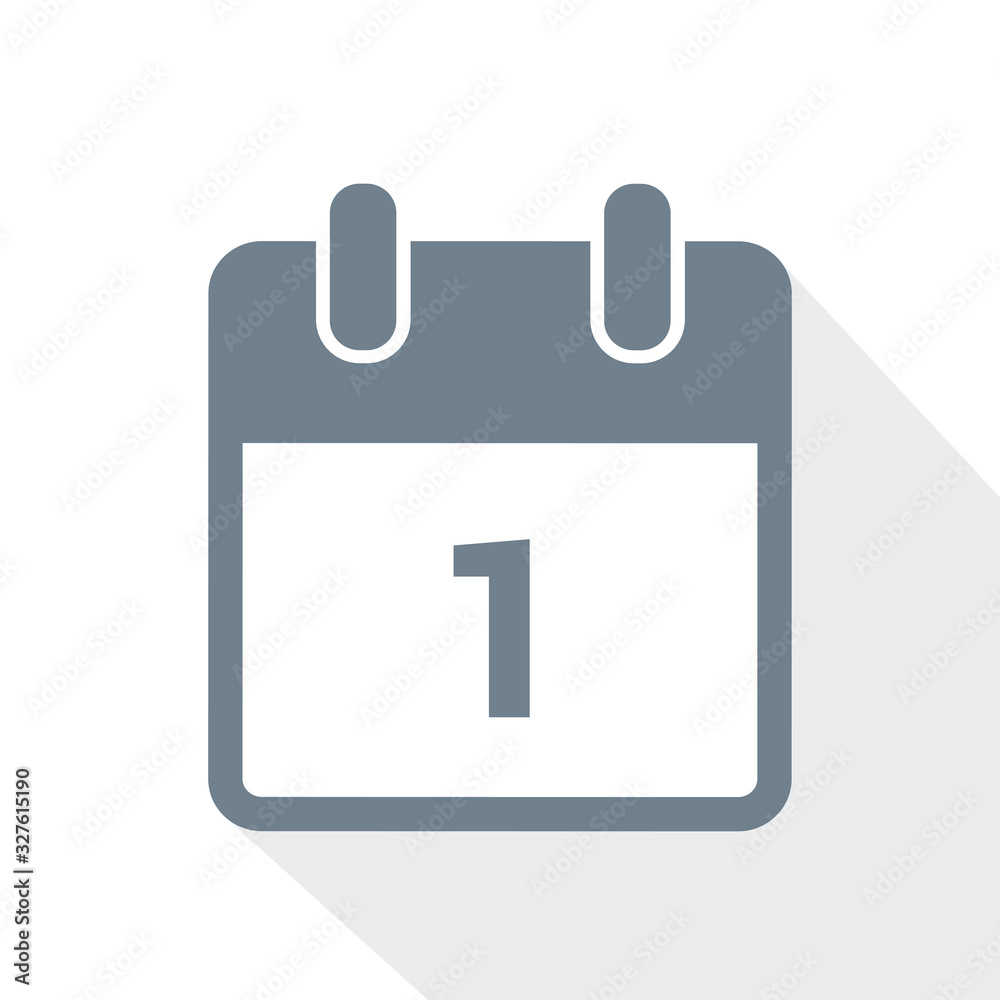simple calendar icon 1 on white background vector illustration EPS10 simple calendar icon 1 on white background vector illustration EPS10