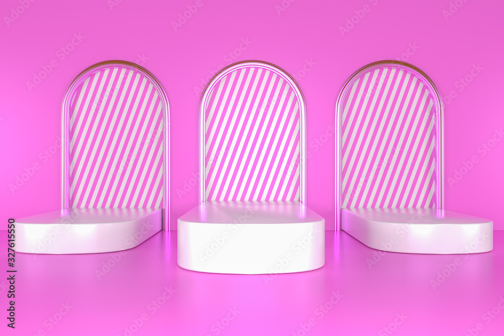 3d render, abstract geometric background, cylinder podium, minimalistic primitive shapes, modern mock up, blank template, empty showcase, shop display