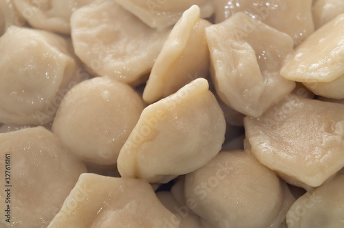 boiled dumplings background
