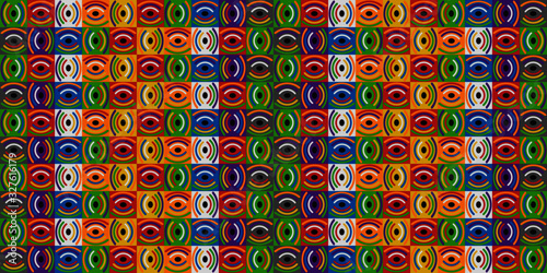 Sfondo - Pattern moderno con riquadri colorati e decorati