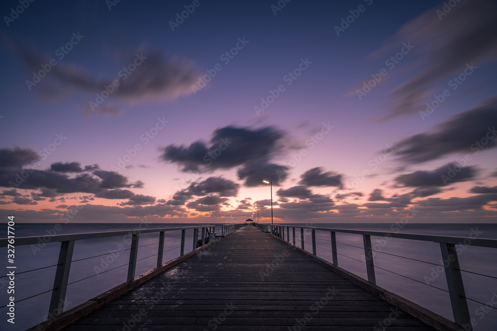 Henley beach jetty at sunset, Adelaide, South Australia