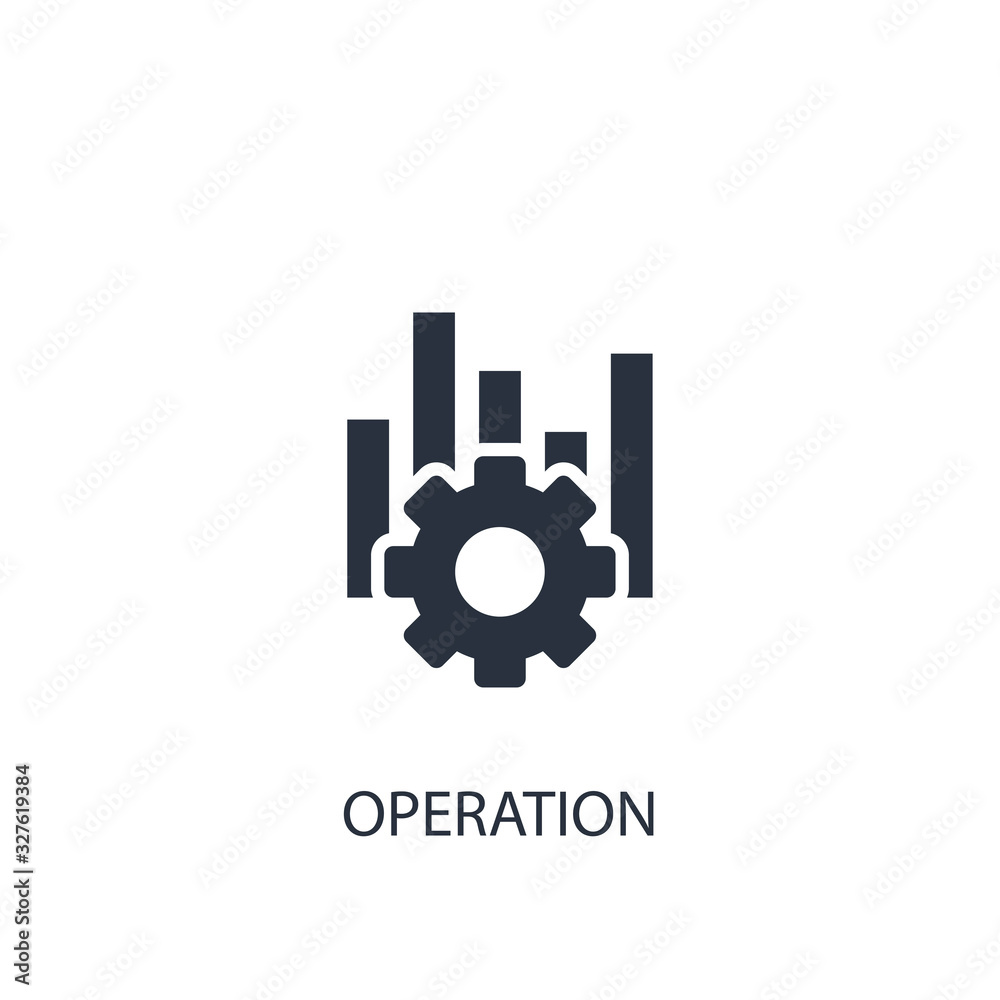 Operation icon. Simple business element illustration. Operation icon. Simple business element illustration.
