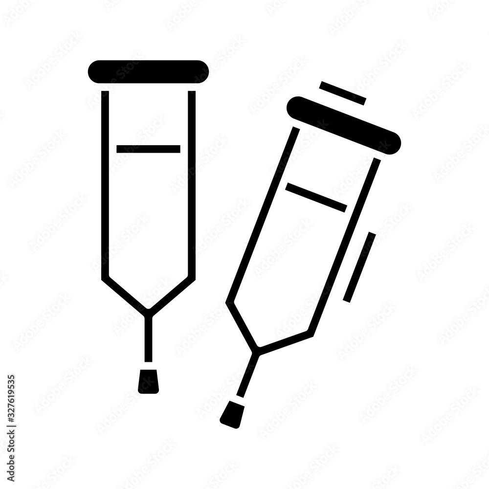 Injection tools black icon, concept illustration, vector flat symbol, glyph sign. Injection tools black icon, concept illustration, vector flat symbol, glyph sign.