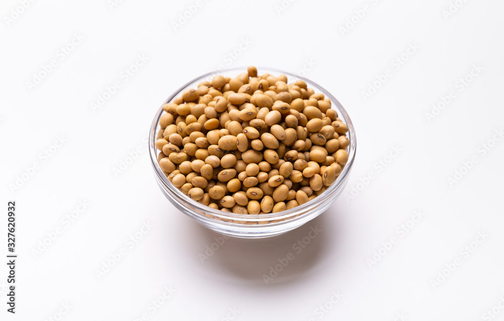 Organic Food of the Future. Soybeans in plate Organic Food of the Future. Soybeans in plate
