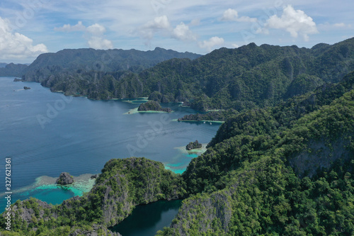 Aerial view of Coron island in Palawan  Philippines