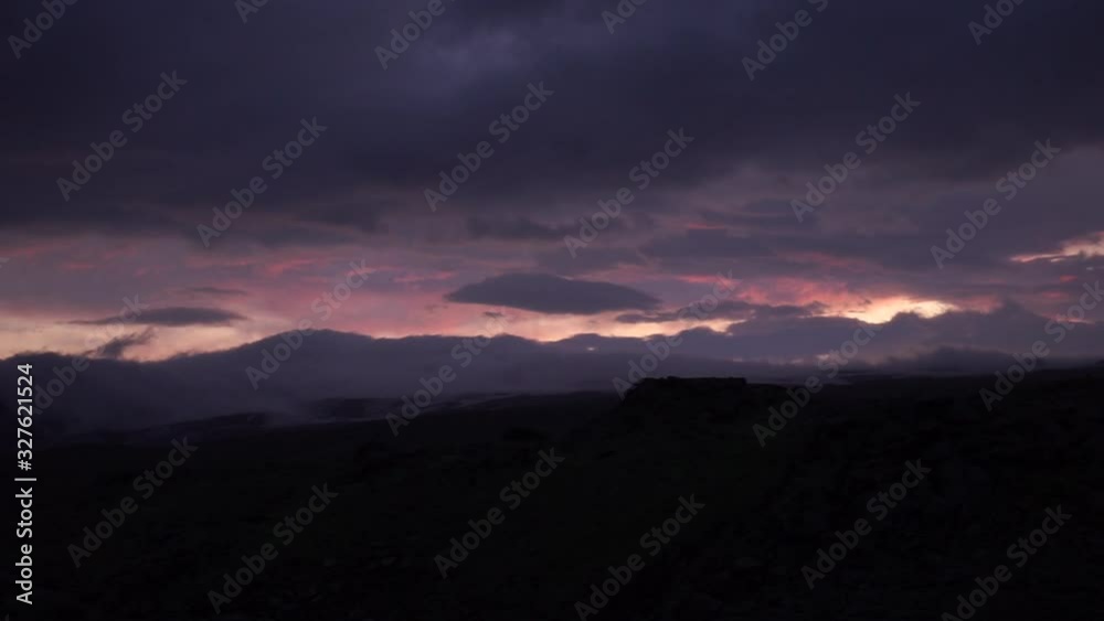 Dramatic sunset wit amazing clouds in Iceland Dramatic sunset wit amazing clouds in Iceland