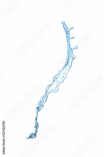 Water splash isolated on white background. Clear water concept. selective focus