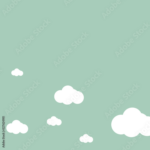 Sky blue clouds background, vector illustration