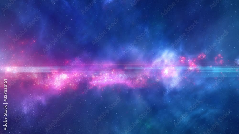 Flares of Light Around Nebula Space 