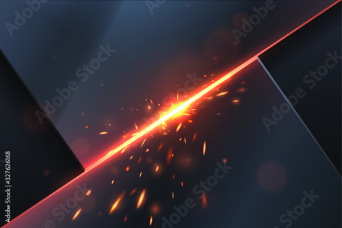 Abstract metal background with sparks