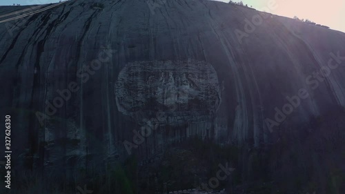 Carvings on Stone Mountain of confederate generals photo