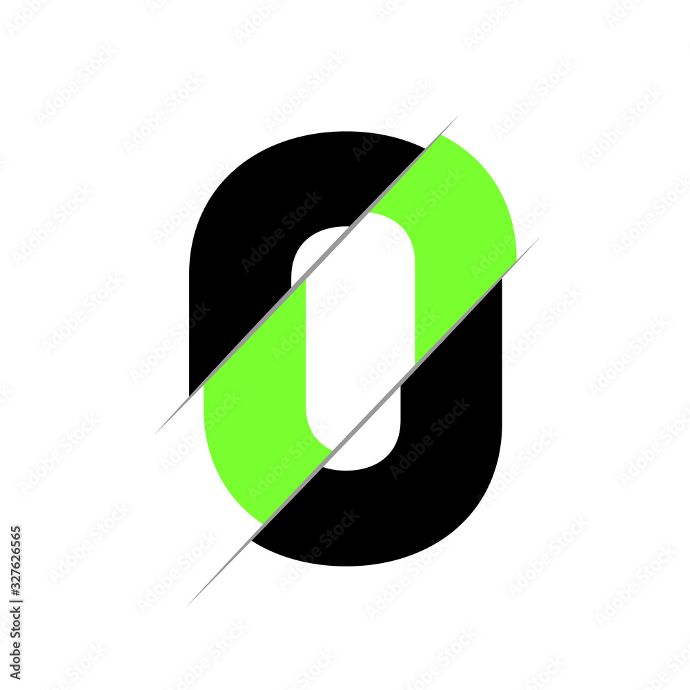 modern initial number 0 cut style logo. simple icon, template design modern initial number 0 cut style logo. simple icon, template design