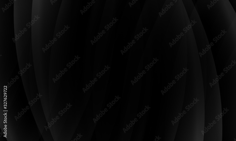 Abstract wave gray black dark gradient geometric background.Curved lines graphic design.
