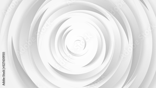 White gray circles abstract background.3D illustration with paper cut style.