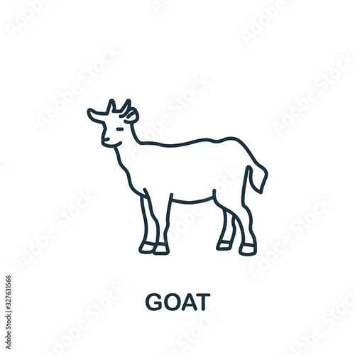 Goat icon from home animals collection. Simple line element Goat symbol for templates, web design and infographics © Mariia