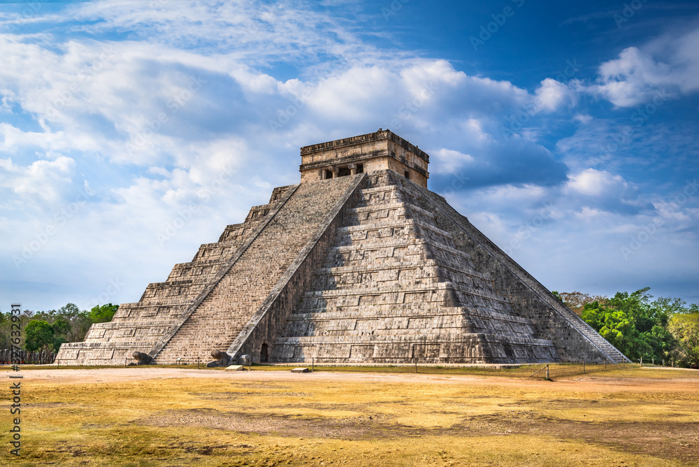 Chichen Itza, El Castillo  - Yucatan, Mexico.