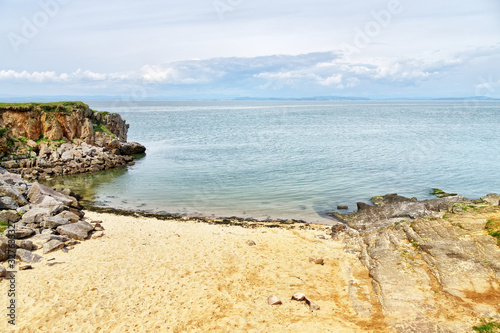 A secluded bay on Heysham Head, a promitory near Morecambe, Northern England