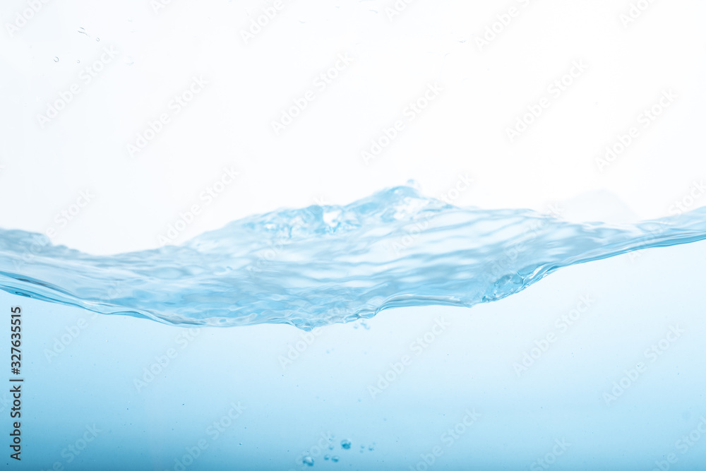 water splash and bubbles isolated on white background water splash and bubbles isolated on white background