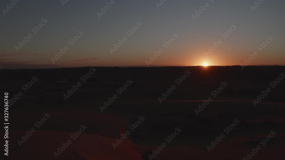 Sunset on Wahiba Sand desert, Oman. Sunset on Wahiba Sand desert, Oman.