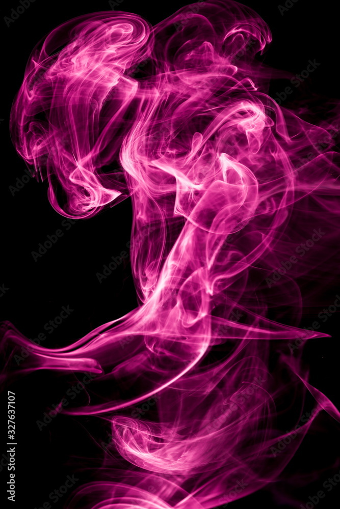 Purple smoke on black background Purple smoke on black background
