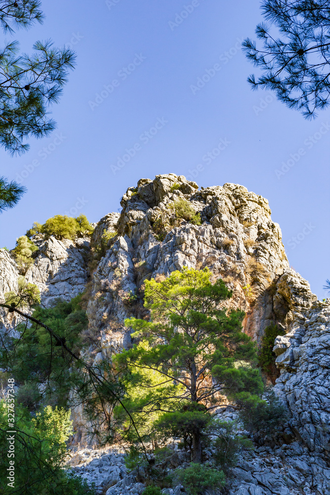 Mountain view on Likya Yolu way in Turkey, autumn hiking Mountain view on Likya Yolu way in Turkey, autumn hiking