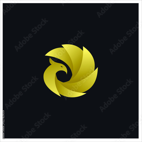 luxury phoenix logo vector. Creative Phoenix bird logo design template