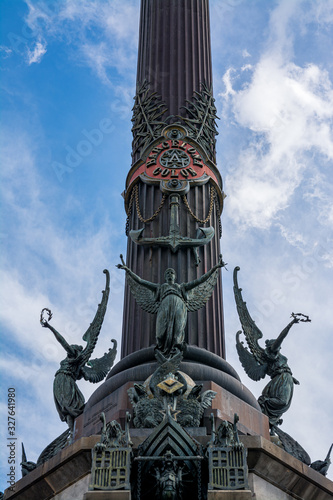 Wallpaper Mural Christopher Columbus statue in Barcelona, Catalonia, Spain. Torontodigital.ca