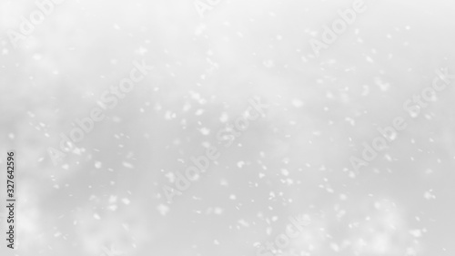 Christmas winter snowflake on white gray sky background.