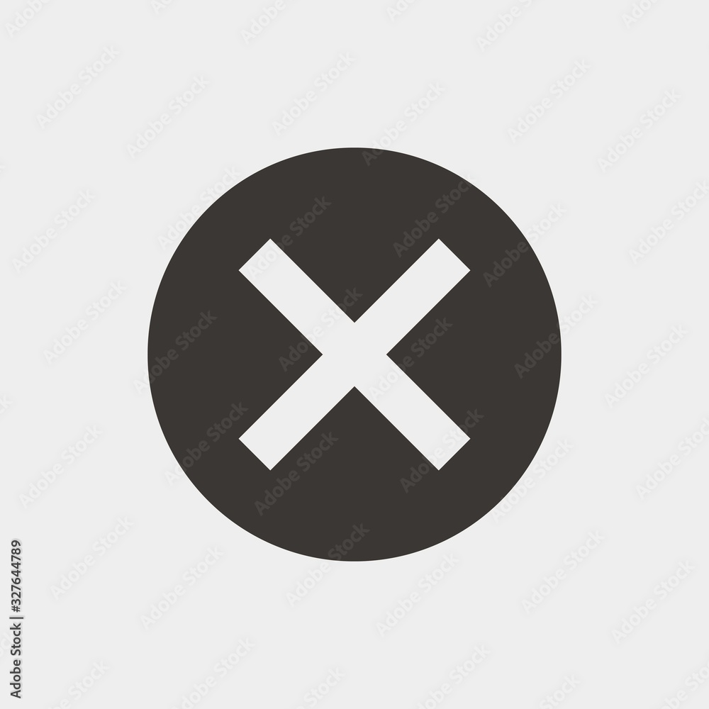 Obraz premium cancel icon vector illustration and symbol for website and graphic design
