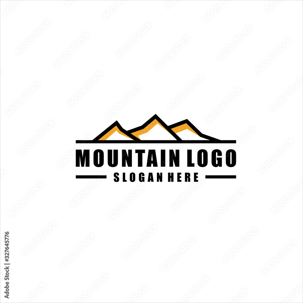 Mountain Logo Design Template Inspiration, Vector Illustration, outdoor adventure logo design inspiration
