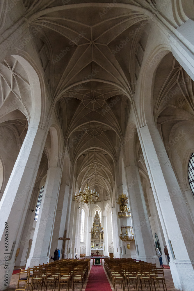 Cottbus. Germany. Interior of St. Nicholas Church (Oberkirche). Cottbus is a university and the second-largest city in federal state of Brandenburg.