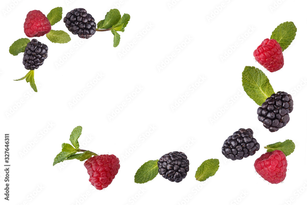 Fresh berries border. Fresh berries border.