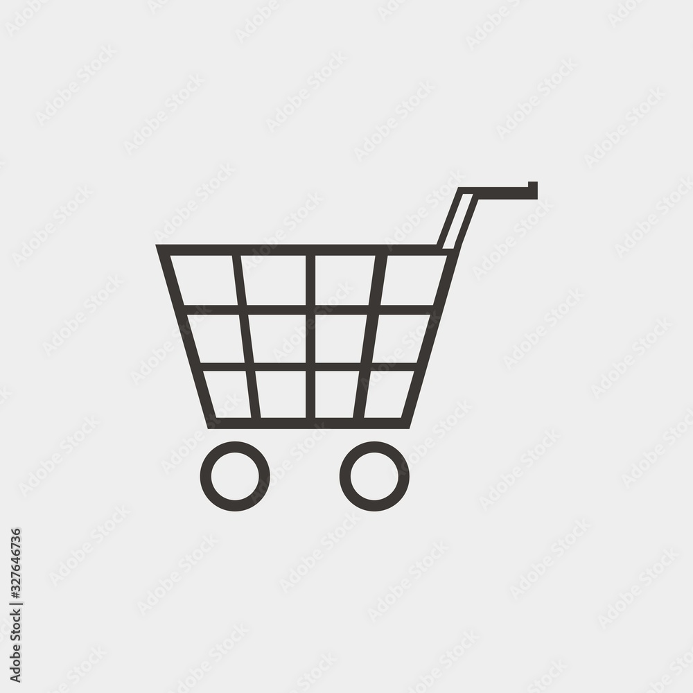 shopping trolley icon vector illustration and symbol for website and graphic design shopping trolley icon vector illustration and symbol for website and graphic design