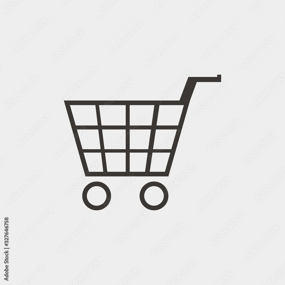 shopping trolley icon vector illustration and symbol for website and graphic design shopping trolley icon vector illustration and symbol for website and graphic design