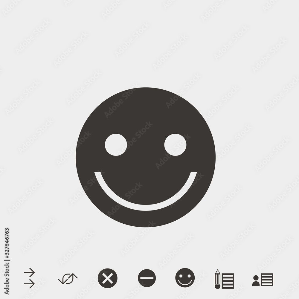 smiley icon vector illustration and symbol for website and graphic design