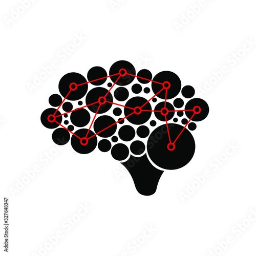  information brain icon on white background