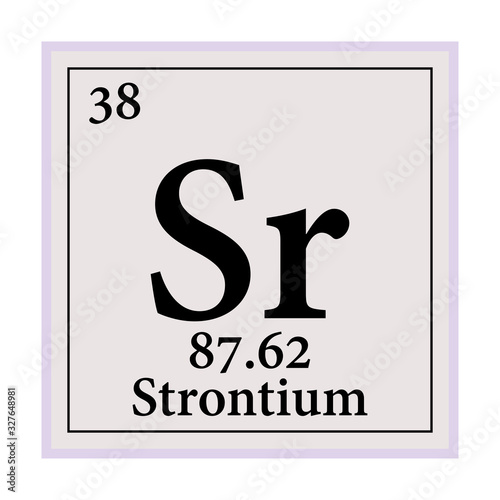 Strontium Periodic Table of the Elements Vector illustration eps 10.