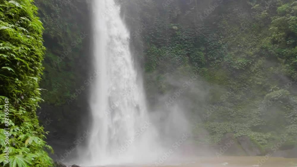 Amazing waterfall in Jungle Forest in Bali Indonesia 4k slowmotion Amazing waterfall in Jungle Forest in Bali Indonesia 4k slowmotion