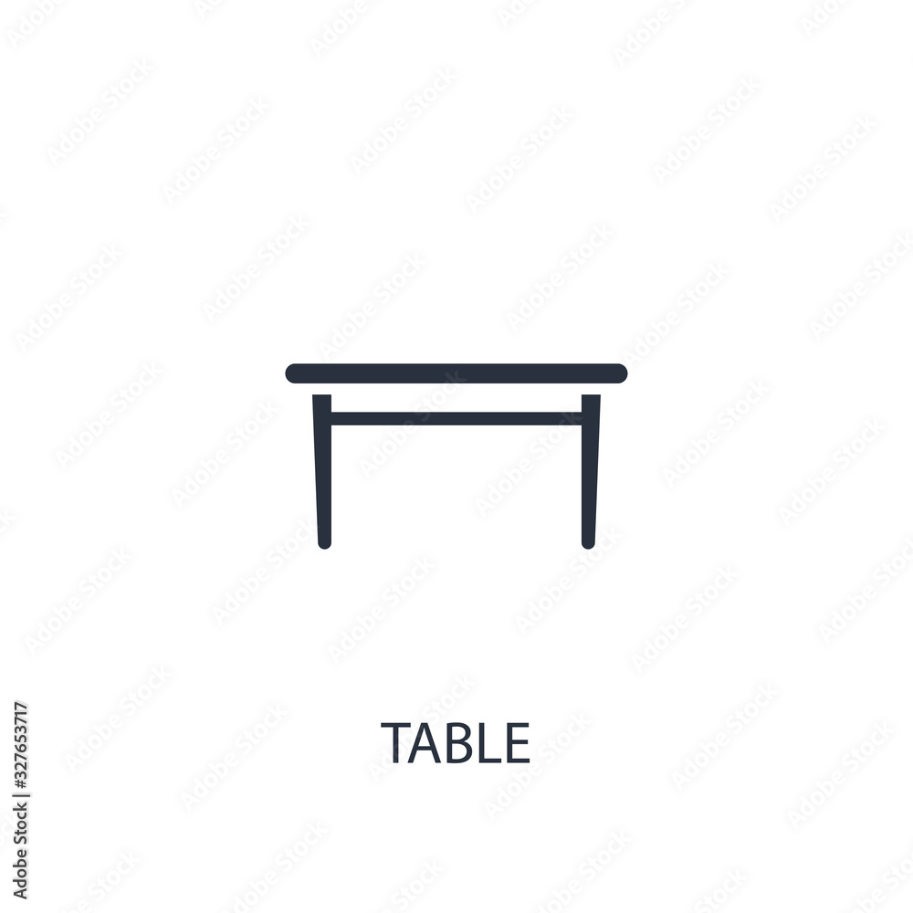 Table icon. Simple furniture element illustration. Table icon. Simple furniture element illustration.