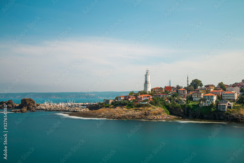 Famous Rumeli Lighthouse and the Bosporus in Istanbul August 05, 2019, istanbul, Turkey